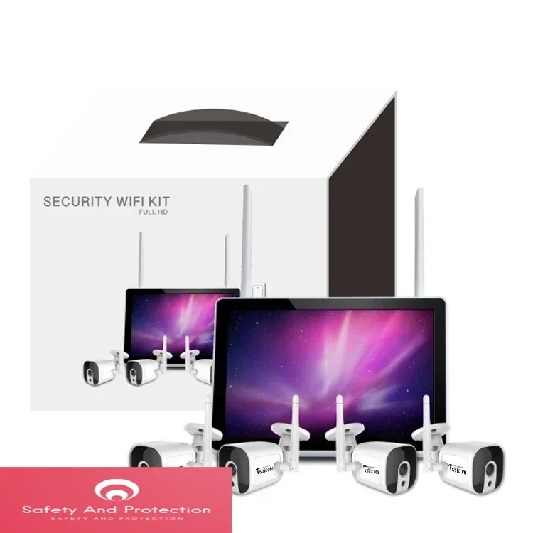 Home Security Cameras Wireless - TUYA Smart Wi-Fi 4CH NVR Kit