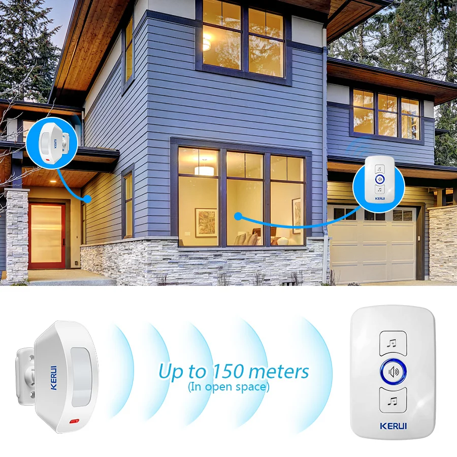 Home Security Ring - KERUI Wireless Doorbell Home Security Welcome