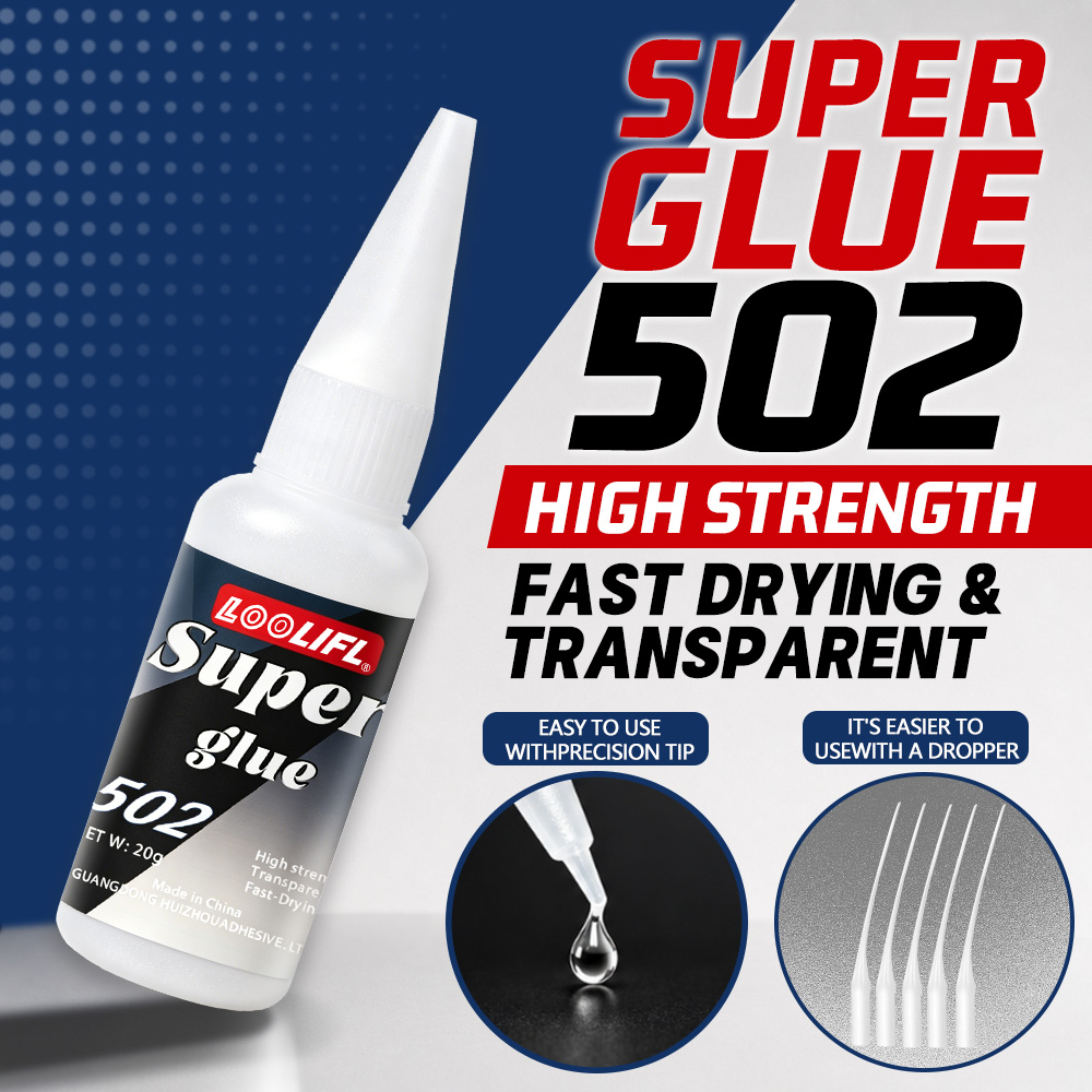 Glass Break Detector - Loolifl-502-20Ml Instant Transparent Cyanoacrylate Medium Thick