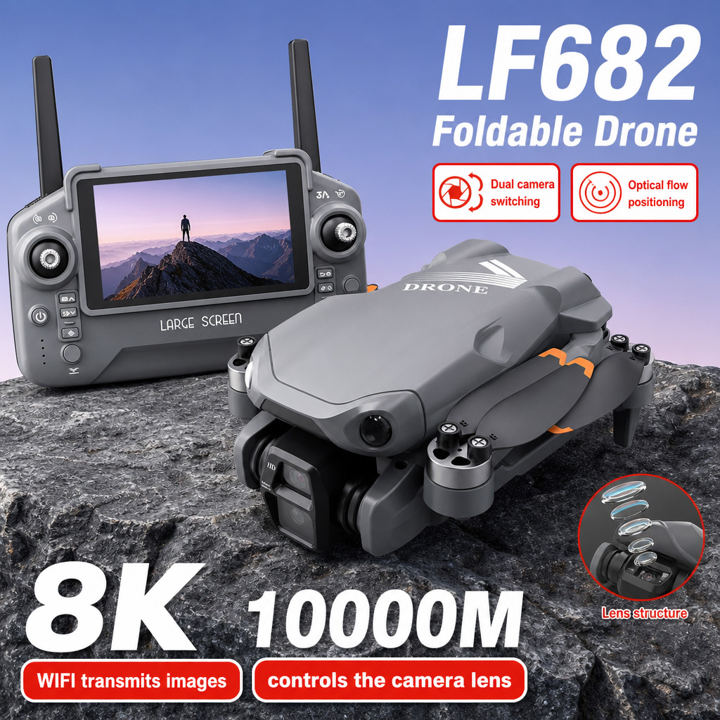 Home Security Cameras Outdoor - Aerial Photo LF682 Drone 8K HD