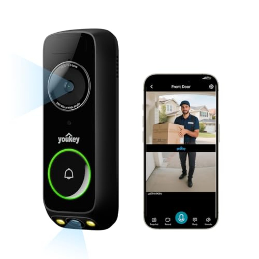 Home Security Cameras No Subscription - Wireless doorbell camera for home security,