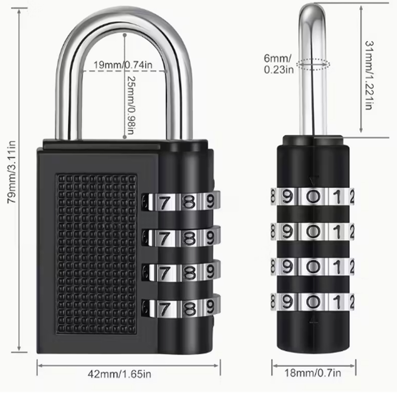 Metal 4-Digit Code Lock Outdoo - đánh giá và giá Home Security Essential