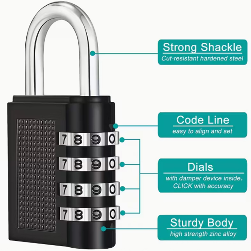 Metal 4-Digit Code Lock Outdoo - đánh giá và giá Home Security Essential