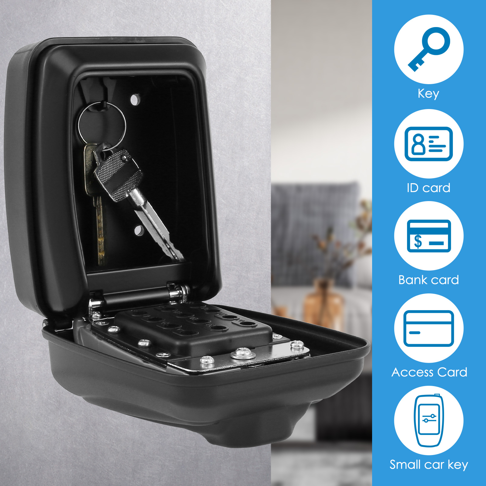 Key Lock Box Wall-Mount Secret - đánh giá và giá Home Security Essential