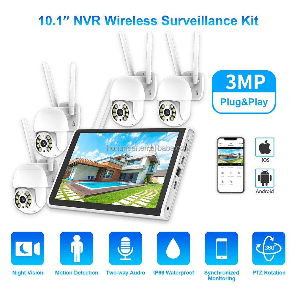 2026 Hongnaer 3MP 4 Channel Wi - đánh giá và giá Home Security Cameras Wireless