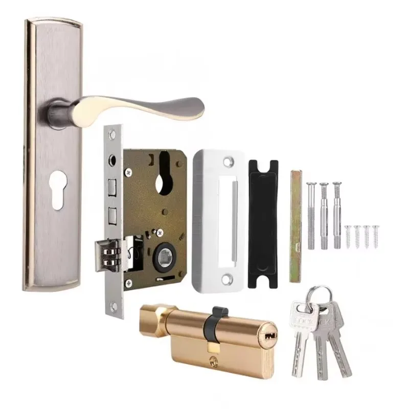 Gold Door Handle Lock Silent H - đánh giá và giá Home Security Essential