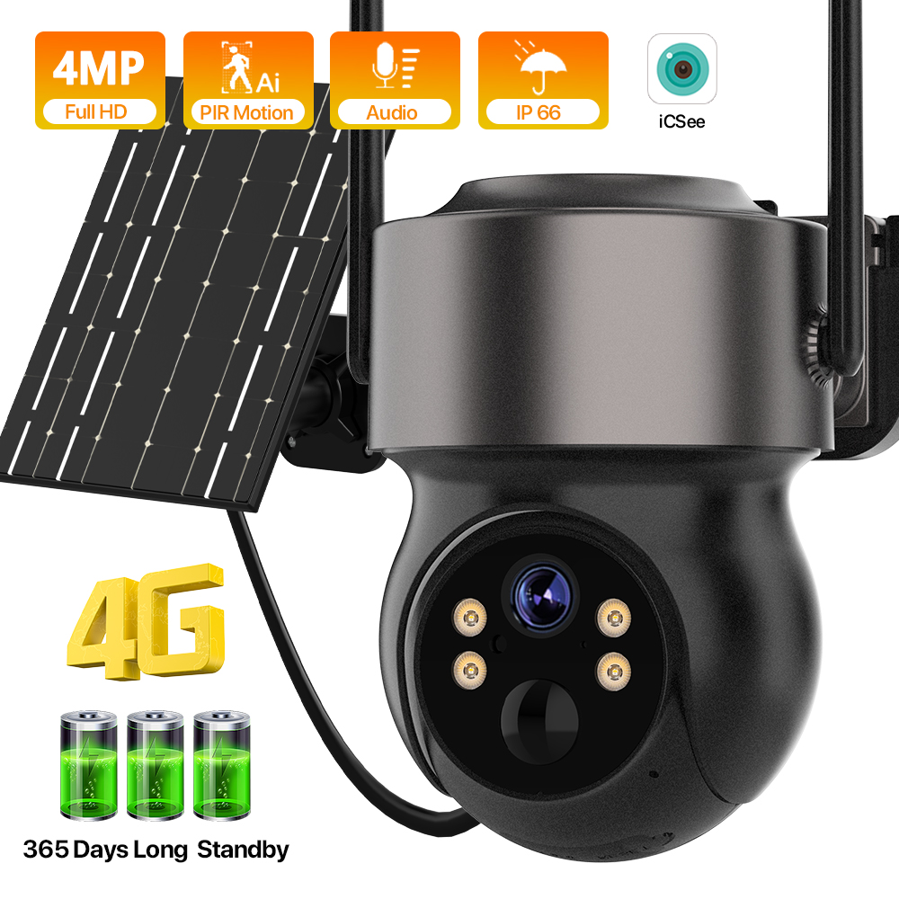 4MP 4G SIM Solar Battery Power - đánh giá và giá Home Security Cameras Wireless