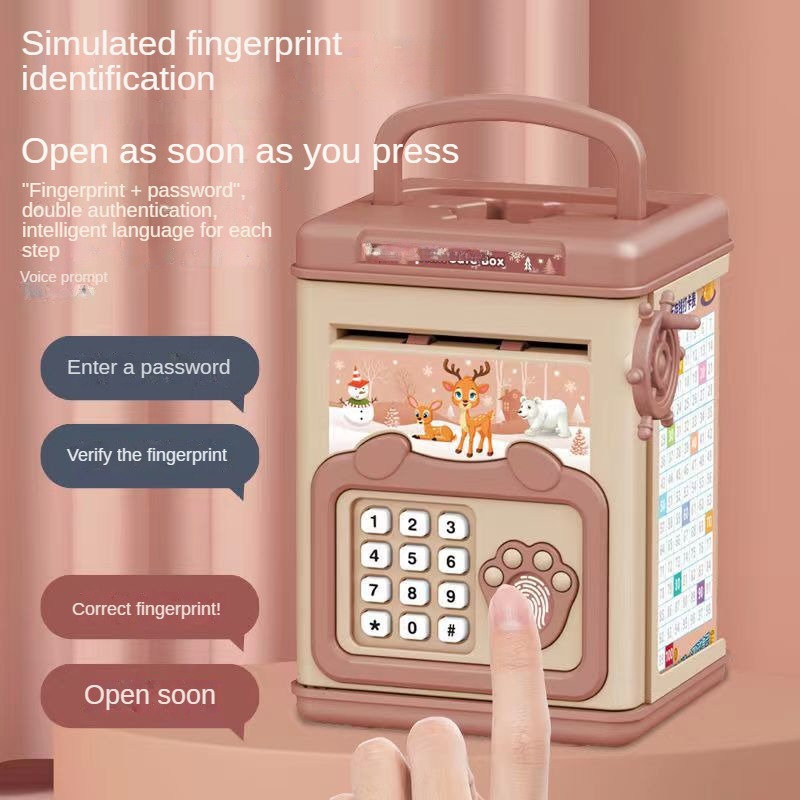 Money Box with Fingerprint Pig - đánh giá và giá Home Security Safe