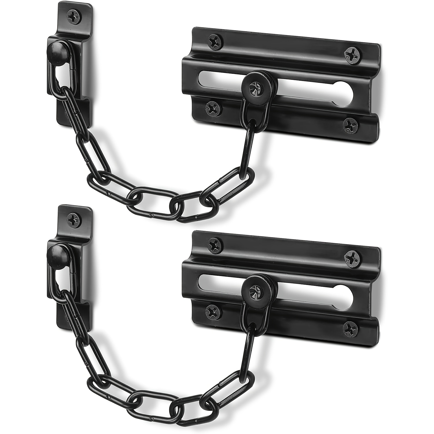 2 Pack Door Chain Lock Black,  - đánh giá và giá Door Chain Guard