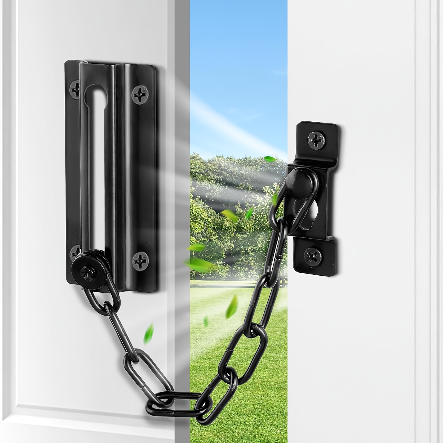 2 Pack Door Chain Lock Black,  - đánh giá và giá Door Chain Guard