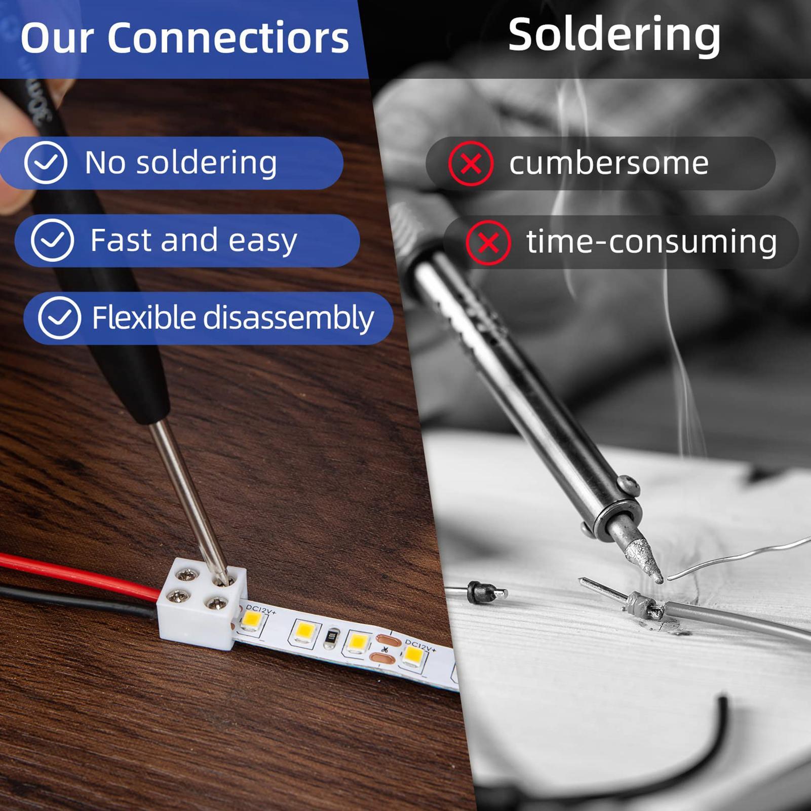 LED strip connectors 8mm solde - đánh giá và giá Home Security Providers