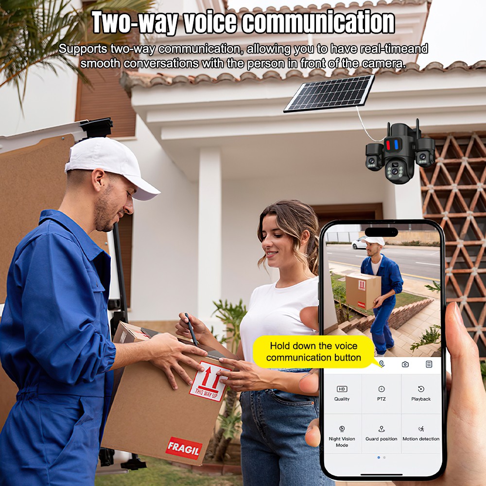 Solar WiFi PTZ Camera Outdoor  - đánh giá và giá Home Security Ideas