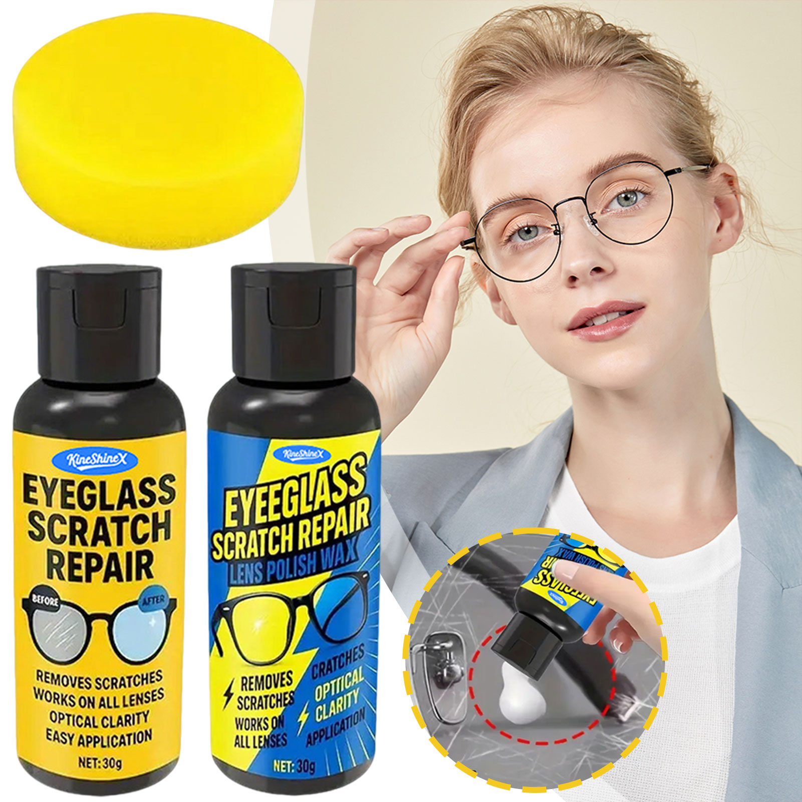 30g Scratch Remover for Eyegla - đánh giá và giá Glass Break Detector