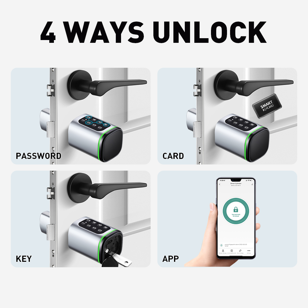 Smart Cylinder Lock Tuya 60-90 - đánh giá và giá Home Security Ideas