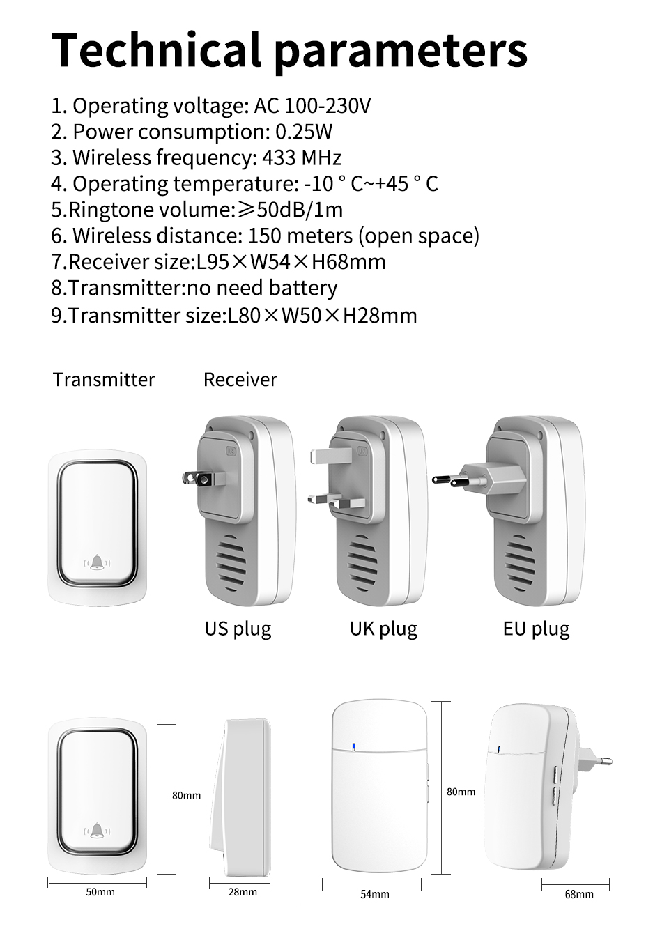 Wireless Doorbell Welcome Chim - đánh giá và giá Home Security Ring